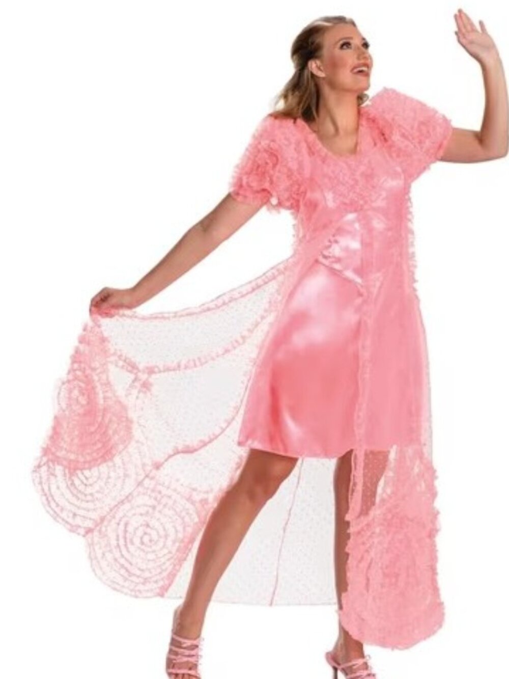 Deluxe Wicked Brand Women's size Small Glinda Popular Pink Dress Costume